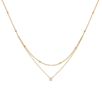 Single Gem - 2 Layers Necklace