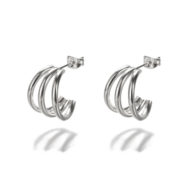 Mini Trio - Silver Earrings