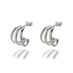 Mini Trio - Silver Earrings