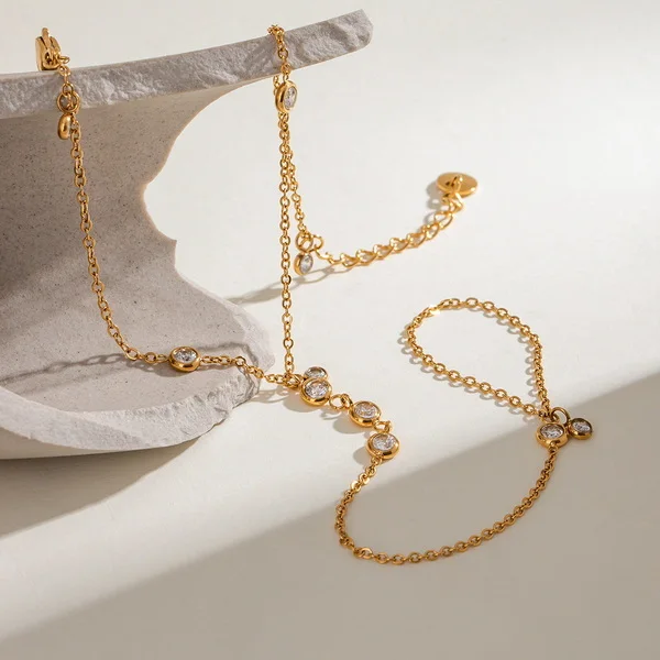 White Gems - Hand Chain