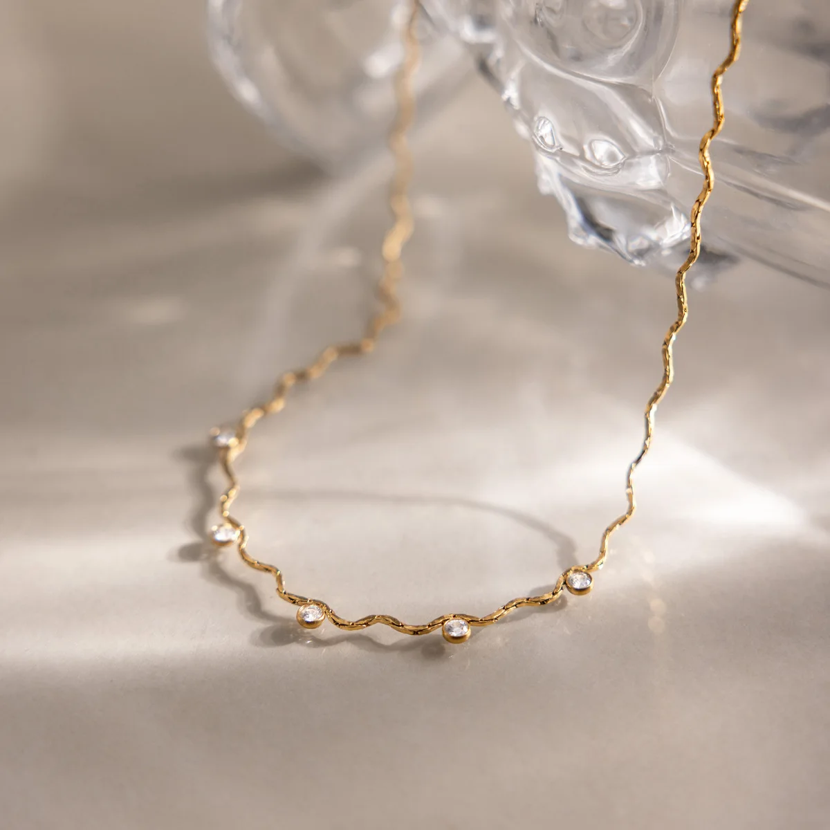 Studded Waves - Necklace
