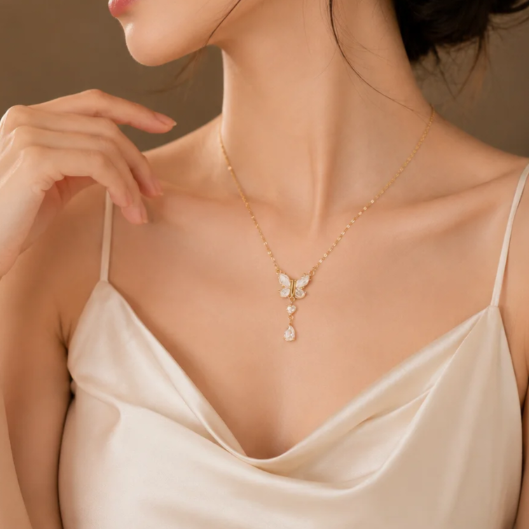 Studded Flutter - Necklace