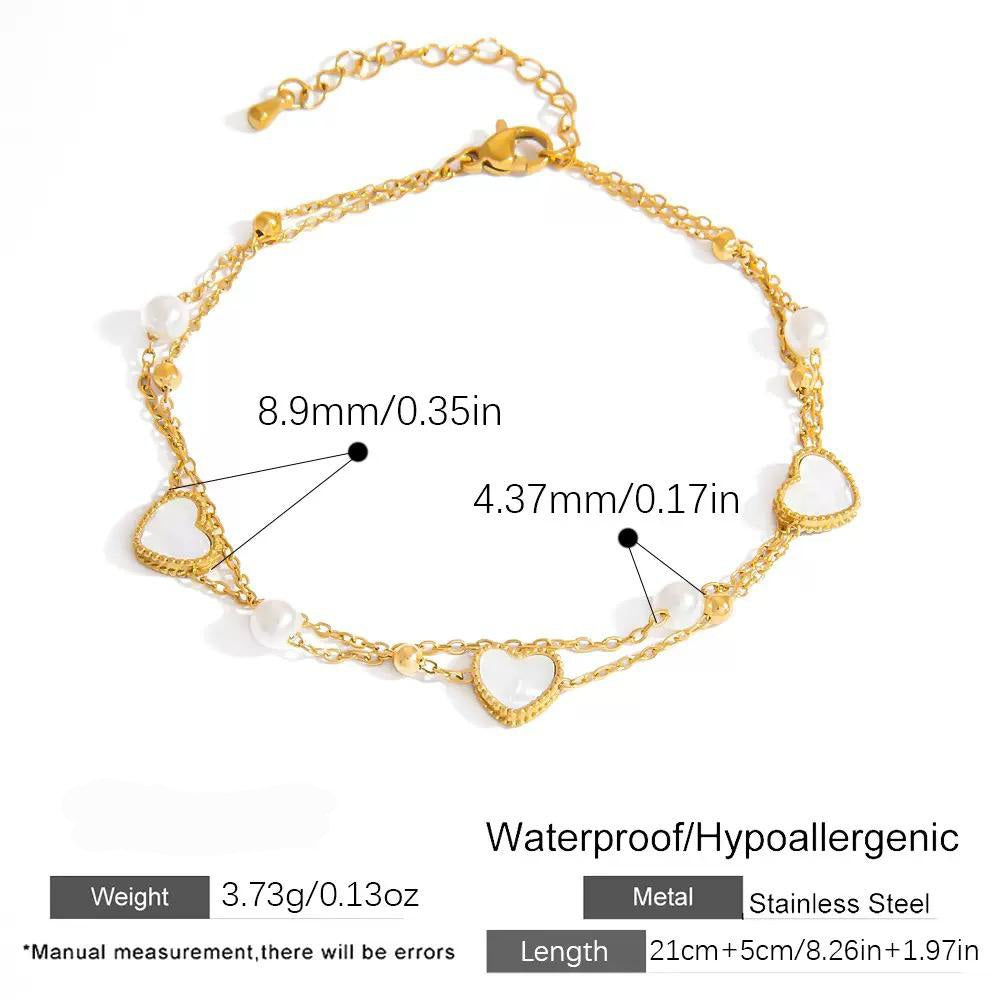 Love - 2 Layers Anklet