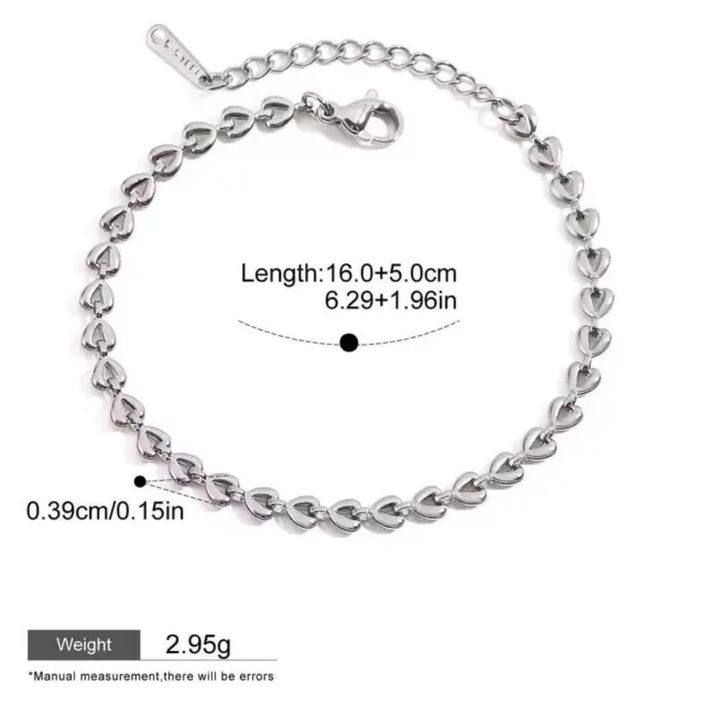 Beat to My Heart - Silver Bracelet