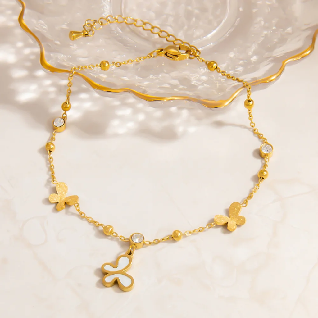 Golden Flutter - Anklet