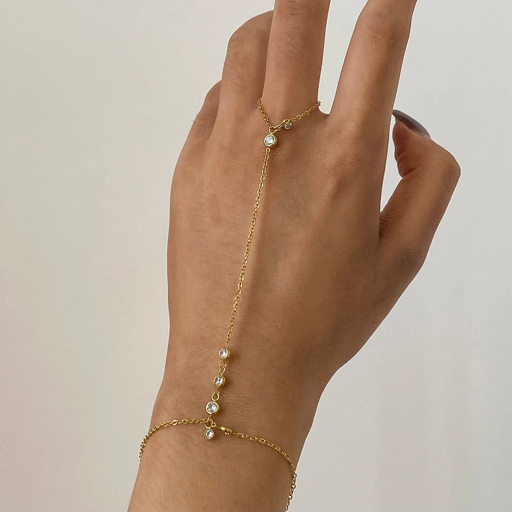 White Gems - Hand Chain