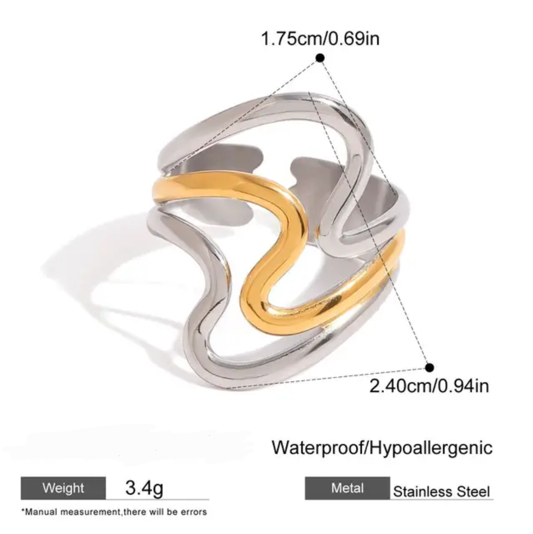 Stylish - Gold & Silver Ring