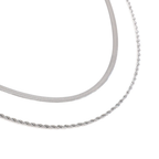 Summer Elegance - 2 Layers Silver Necklace