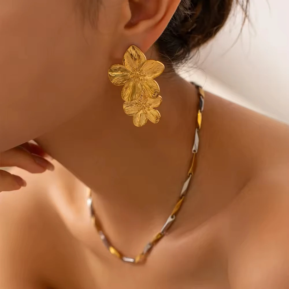 Double Blossom - Earrings