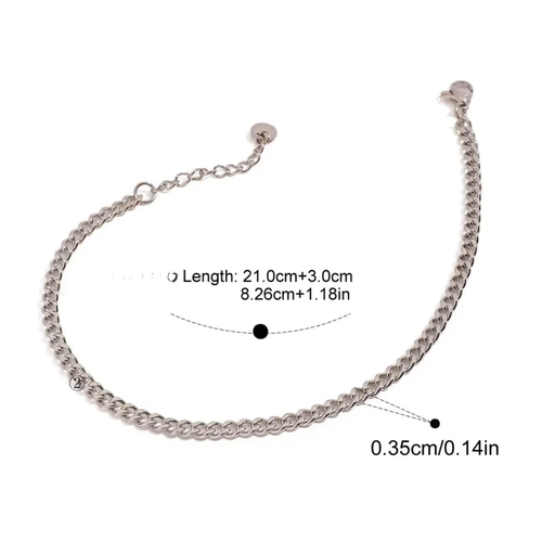 Delicate - Silver Anklet
