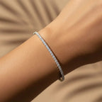 Moissanite Sterling Silver Tennis Bracelet - GRA Certified