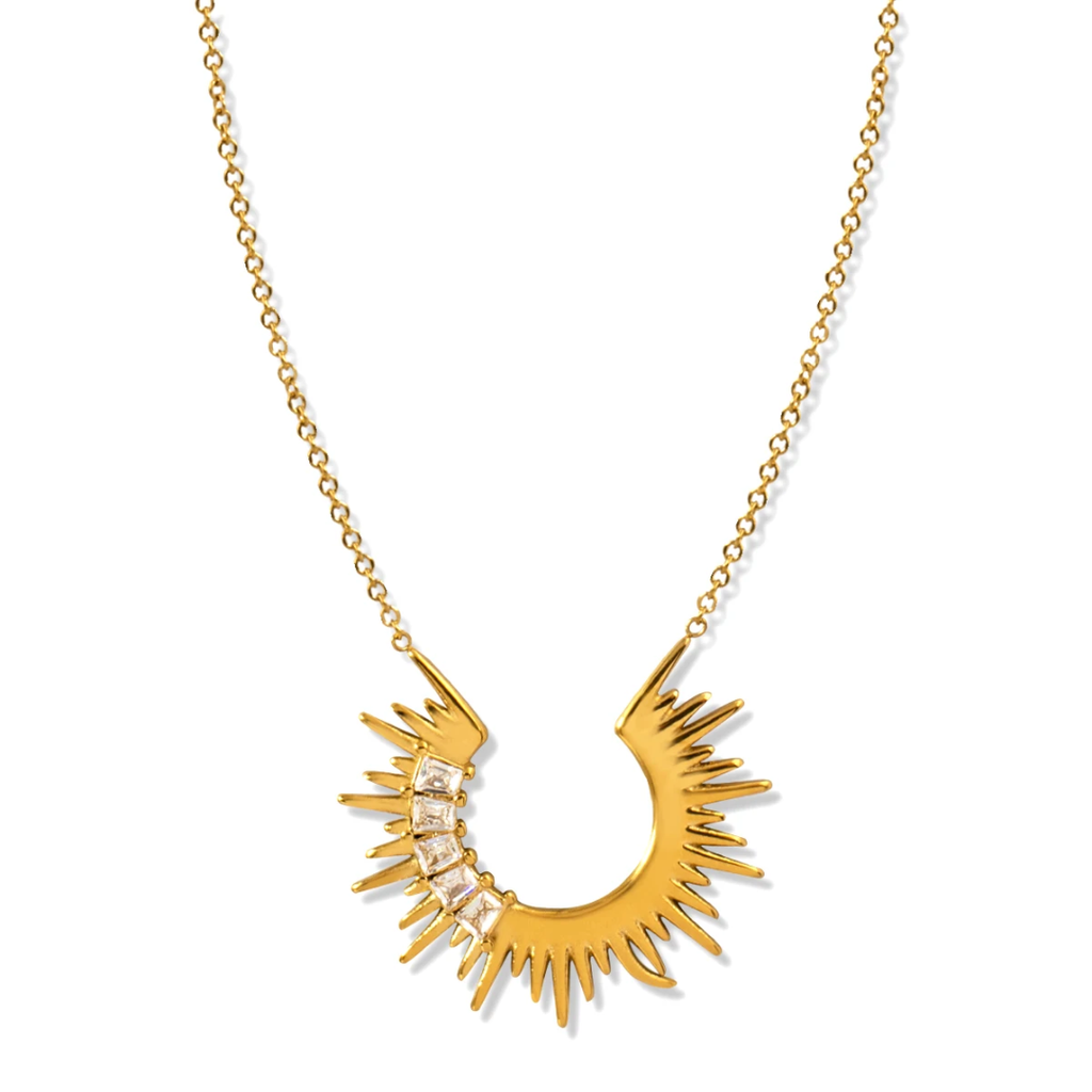 Studded Sunrays - Necklace