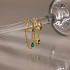 Green Summer Hoops - Earrings