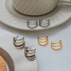 Mini Trio - Gold & Silver Earrings