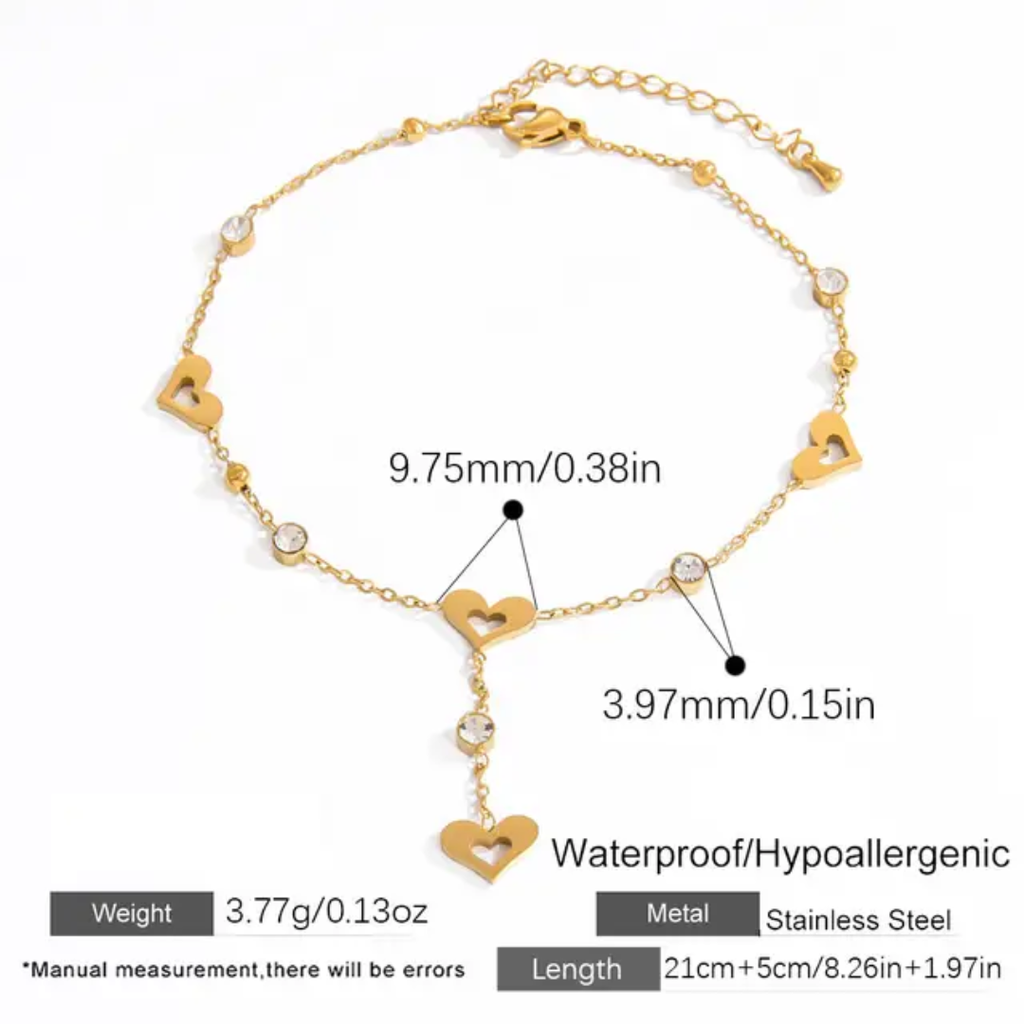 Hearts - Anklet