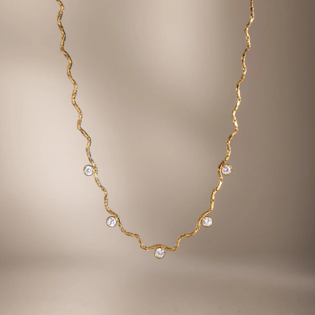 Studded Waves - Necklace