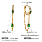 Green Summer Hoops - Earrings