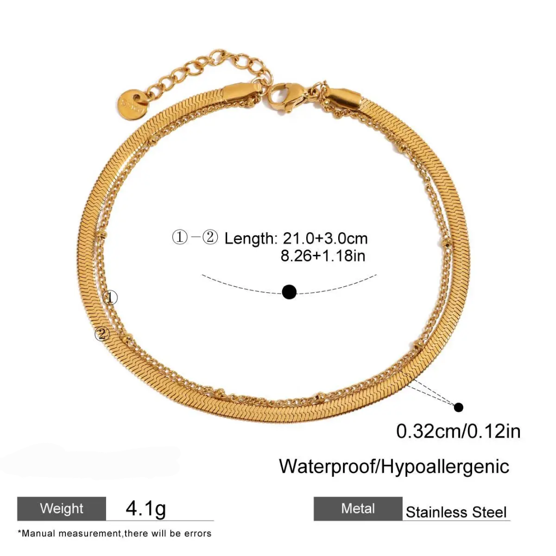 Classy - 2 Layers Anklet