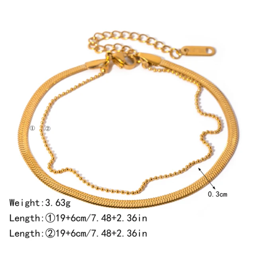 Classy - 2 Layers Anklet