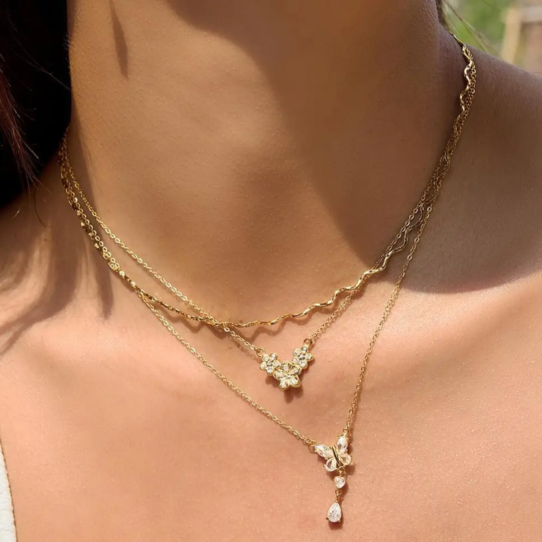 Studded Flutter - Necklace
