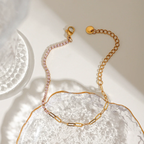 Pink Tennis Paper Clip - Bracelet