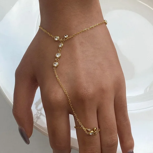 White Gems - Hand Chain
