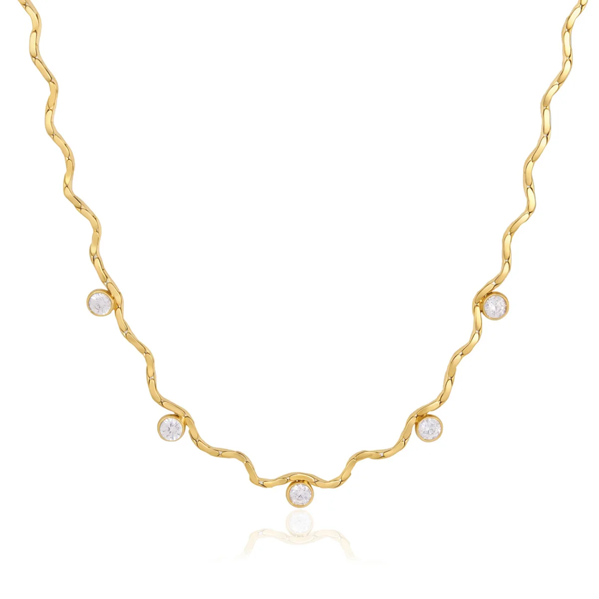 Studded Waves - Necklace