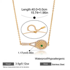 Green Racket - Necklace